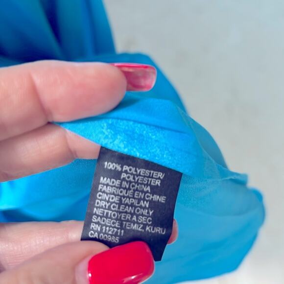 NWT $300+ JAY GODFREY Bower Kimono cut out mini dress turquoise blue 10 - Picture 5 of 7